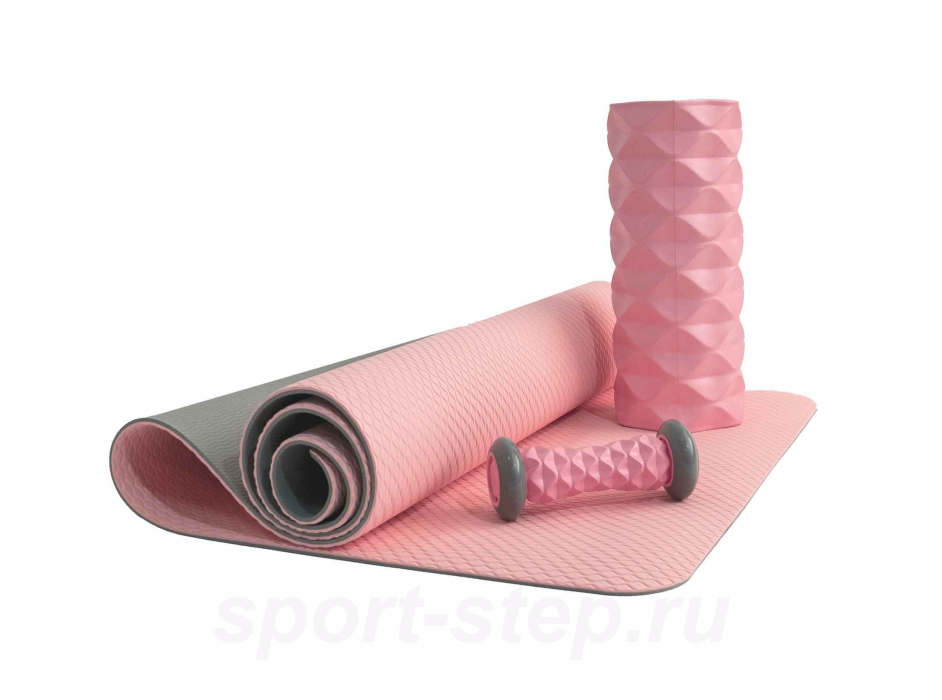 Коврик для йоги 6 мм TPE розовый Ironmaster IRBL17107-P
