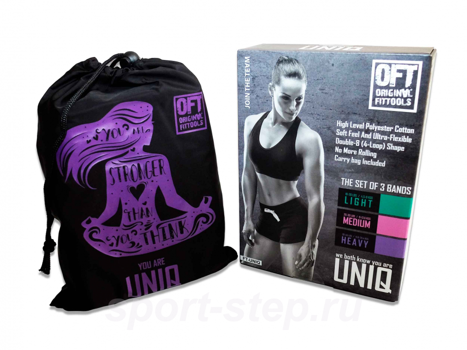 Набор из трех тканевых эспандеров UNIQ OFT FT-UNIQ