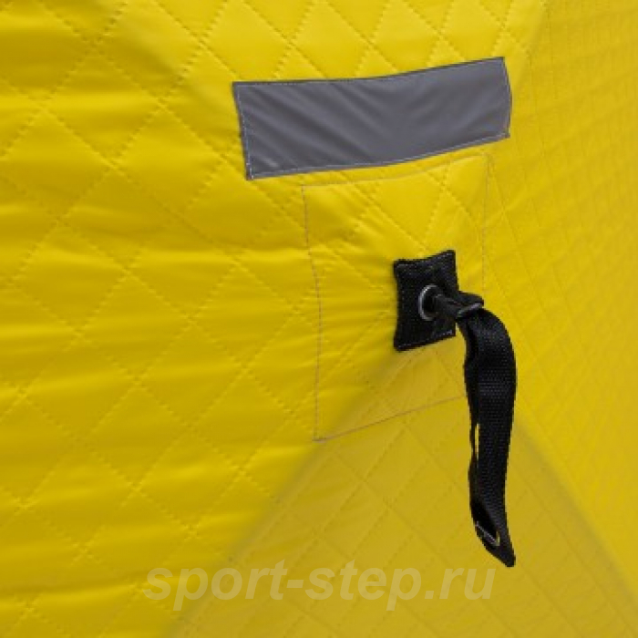 Палатка зимняя утепл. Куб 1,8х1,8 yellow/gray Helios (HS-ISCI-180YG)
