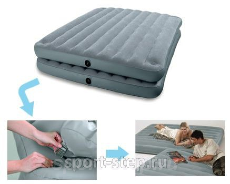 Односпальная надувная кровать Intex Inhome 2-in-1 Airbed 67743 без насоса