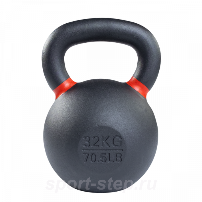 Гиря 32 кг чугунная красный кант Body-Solid KBX32KG