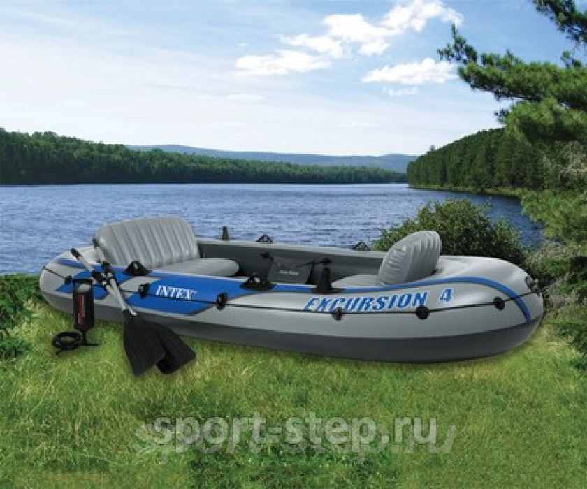 Надувная лодка Intex 68324 NP/EP Excursion 4 Set