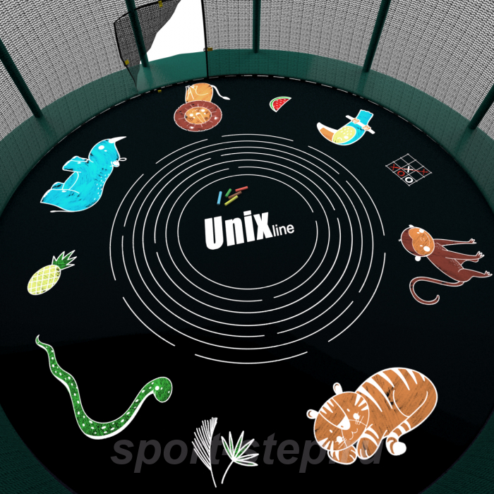 Батут UNIX line SUPREME GAME 14 ft (green)
