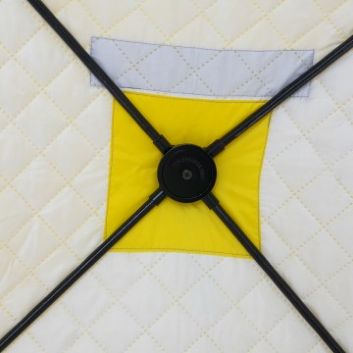 Палатка зимняя утепл. Куб 1,8х1,8 yellow/gray Helios (HS-ISCI-180YG)