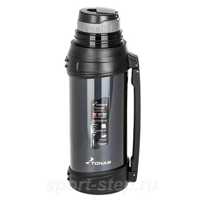 Термос (T-KD-9010-2) 2000ML синий (крышка-кружка, доп.пл.чашка, ручка) TONAR