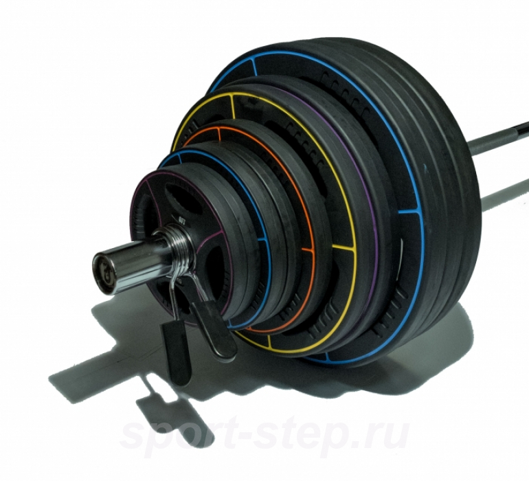 Штанга олимпийская 225 кг (диски-TPU) Original FitTools FT-OLYSET-225