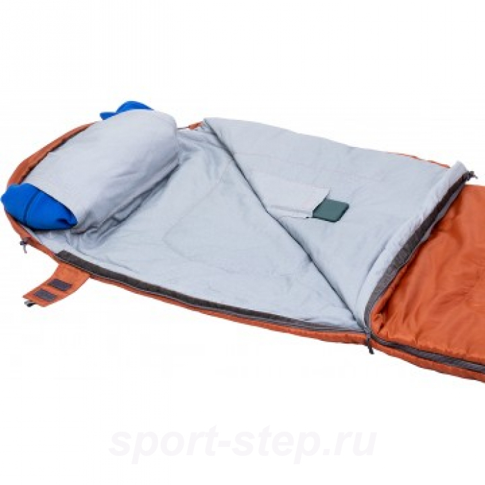 Спальный мешок TORO Wide 300R (220Х90, правый, стратекс, оранжевый) (T-HS-SB-TW-300R) Helios