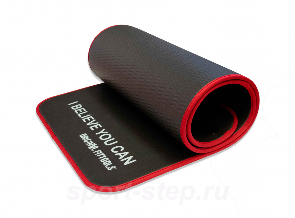 Мат для аэробики NBR 10 мм черный с кольцами OFT FT-YGR-100NBR-BKP