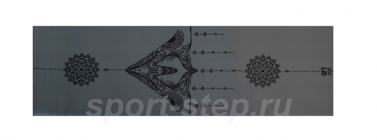 Коврик для йоги 2.5 мм серый в сумке с ремешком Original FitTools FT-TYM025-GY