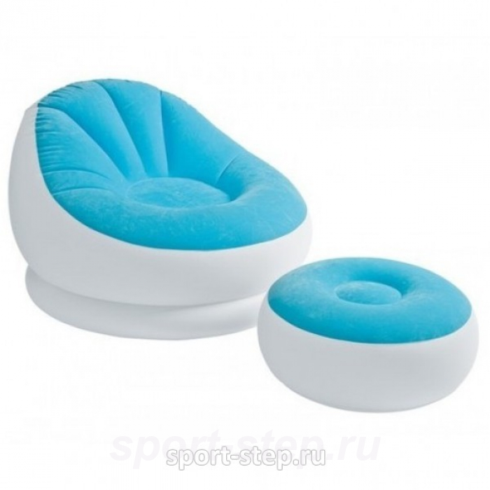 Надувное кресло Cafe Chaise Chair 68572 с пуфиком, без насоса