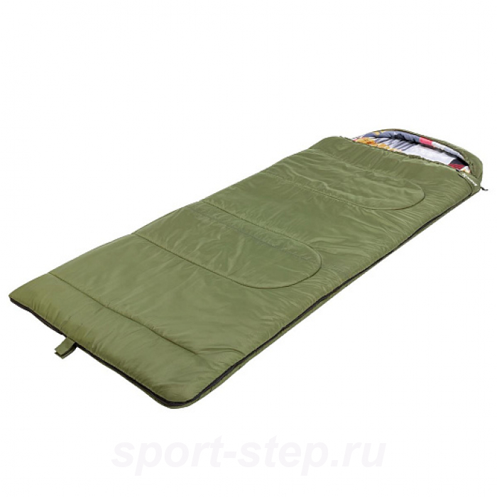 Спальный мешок TRAVEL Wide Plus 400 (220х106) Hollowfiber зелёный (N-SB-H400-220x106) NISUS