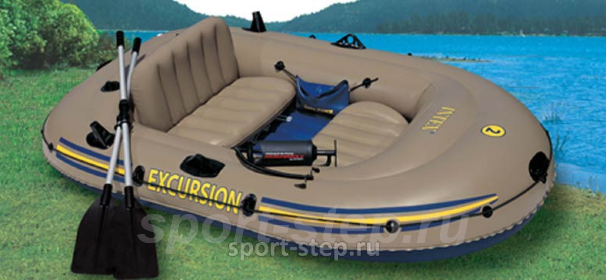 Надувная лодка Intex Excursion Boat 2 Set Sport Series 68318