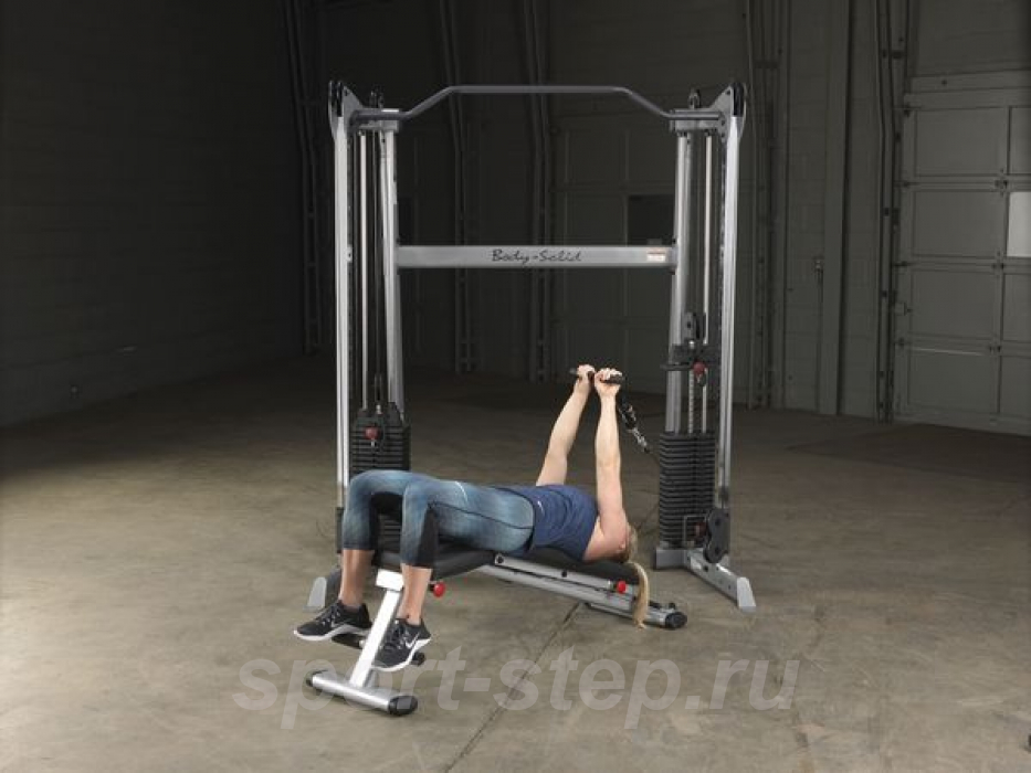 Сдвоенная блочная стойка с двумя весовыми стеками по 72,5 кг Body-Solid GDCC200