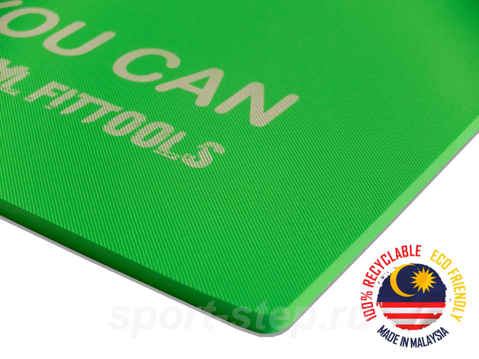 Мат для аэробики 10 мм зеленый с кольцами OFT FT-MPM10G (VARUNA)