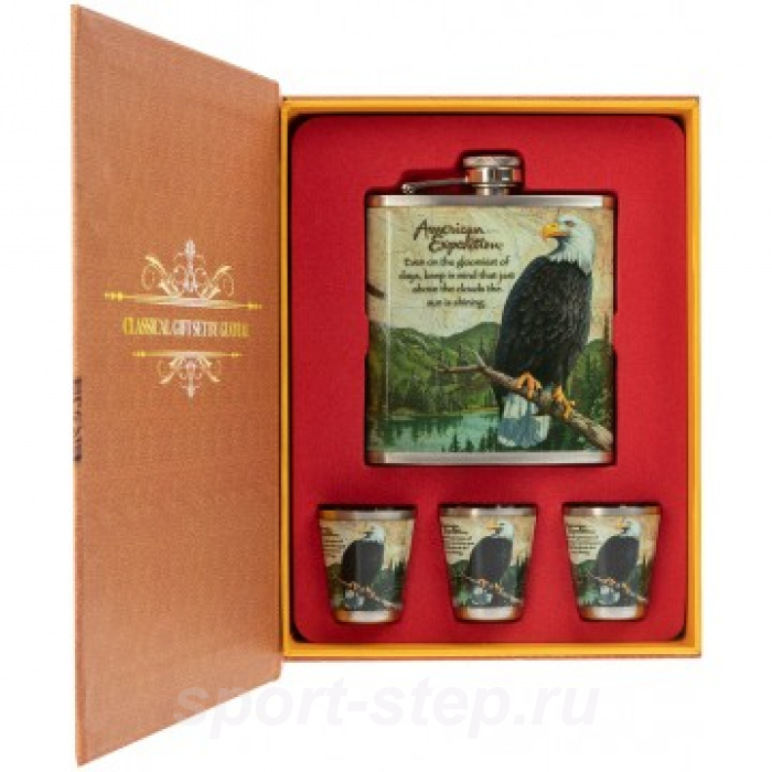 Набор Орел (фляжка 210 мл + 3 стопки) (А02-2) Guotai