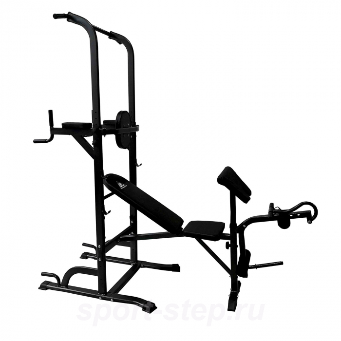 Турник-брусья со скамьей и опциями DFC Power Tower G010
