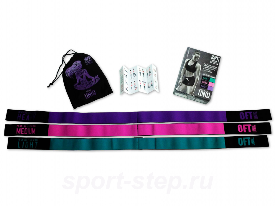 Набор из трех тканевых эспандеров UNIQ OFT FT-UNIQ
