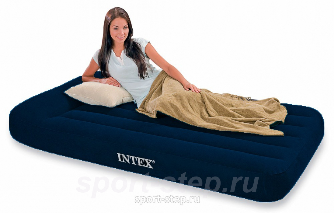 Односпальный надувной матрас Intex Pillow Rest Classic 66767 без насоса