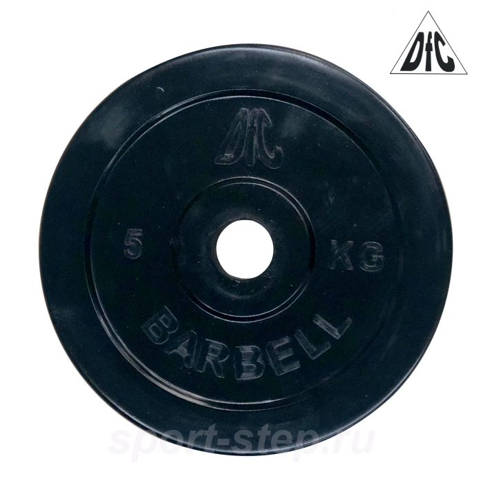 Диск обрезиненный DFC, чёрный, 31 мм, 5кг, WP021-31-5