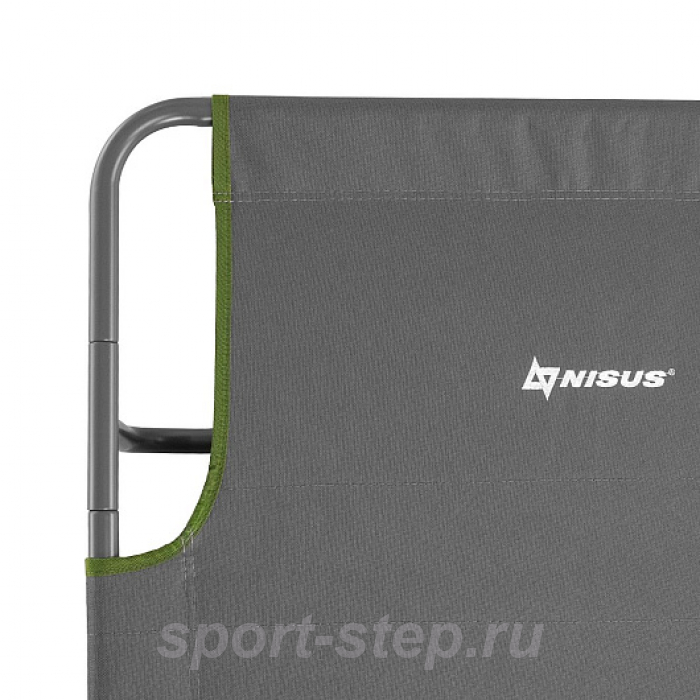 Кровать походная 140кг (стальная труба 22х1,2) серо-зеленый (T-N-BD630-98828-GR) NISUS (Тонар)