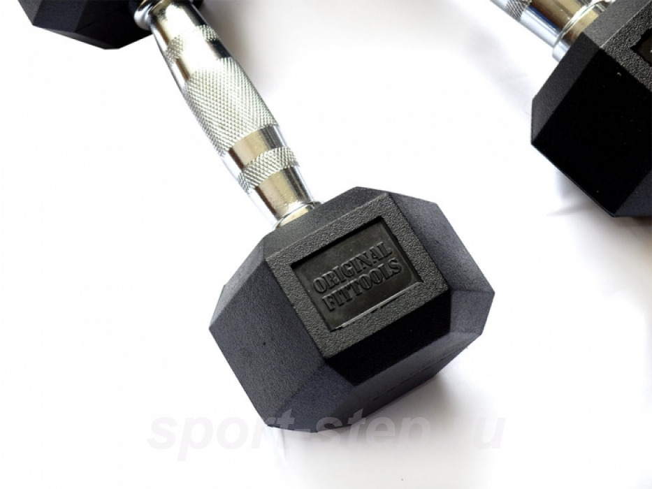 Гантель 20 кг гексагональная Original FitTools FT-HEX-20