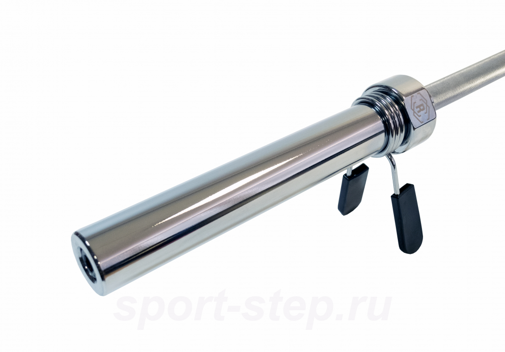 Гриф олимпийский прямой хромированный 72" REBEL с замками REBEL R-OB72-C