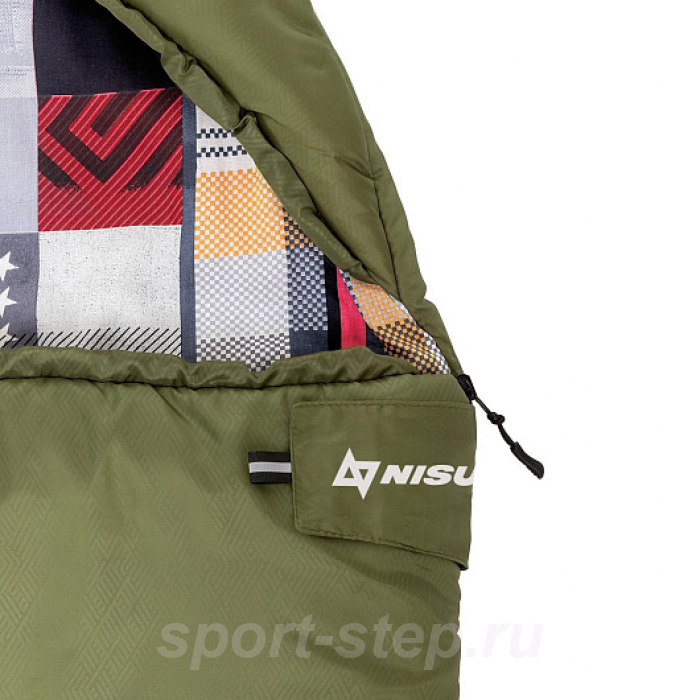 Спальный мешок TRAVEL XXL 300 (220х90) Hollowfiber зелёный (N-SB-H300-220x90) NISUS