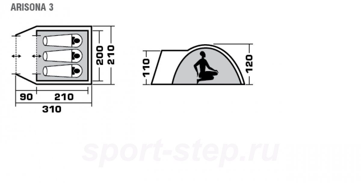 Палатка Trek Planet Arisona 3