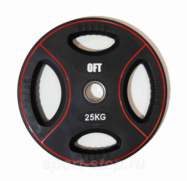 Диск для штанги олимпийский полиуретановый 25 кг Original FitTools FT-DPU-25