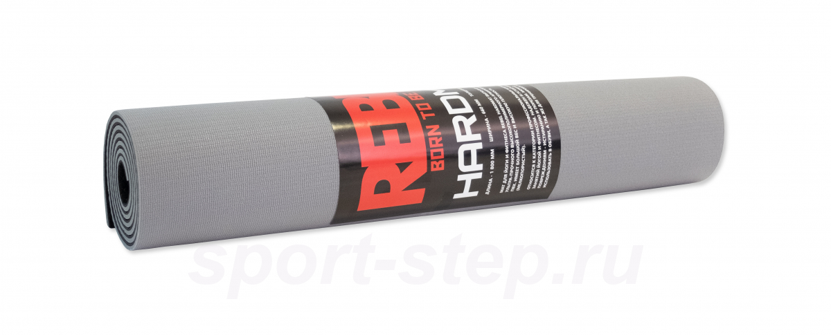 Мат для йоги и аэробики двухслойный 6 мм REBEL HARDMAT R-HARDMAT-BG