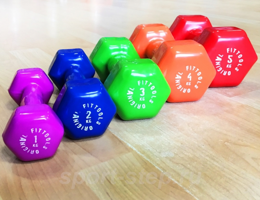 Гантель в виниловой оболочке 4 кг Fitness Tools FT-VWB-4