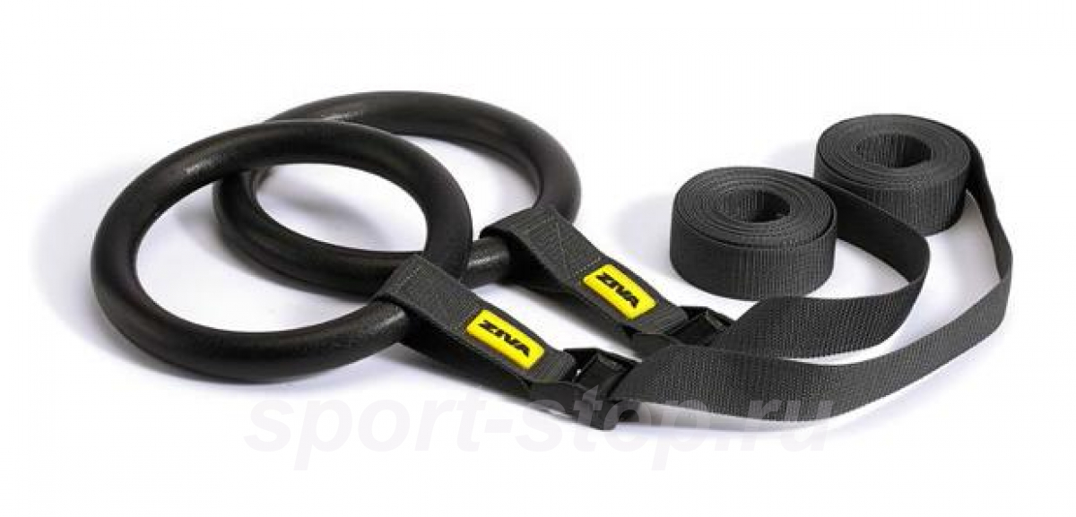 Кольца гимнастические ZIVA черные ZFT-IRST-0002