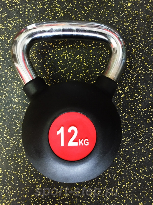 Гиря 12 кг с хромированной ручкой Fitness Tools FT-KB-12K