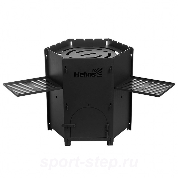 Печь под казан сборная ПКM-02С, дверца, столики, ст.3 мм, терм.покрытие, сумка (T-HS-PKM-02S) Helios