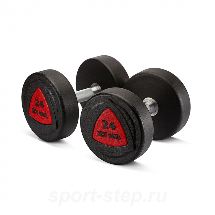 Гантель 36 кг ZIVA серии ZVO ZVO-DBSR-2064 резиновое покрытие