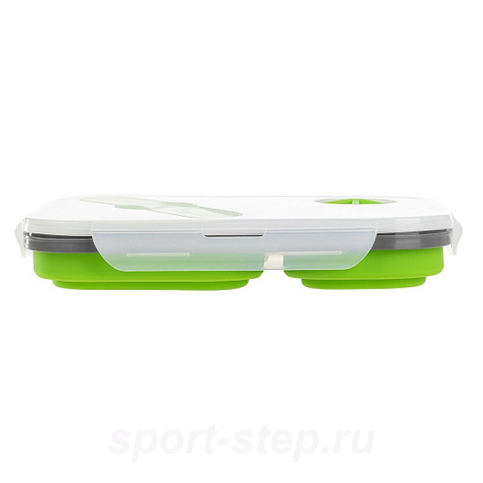 Контейнер силиконовый складной 3 отсека с ловилкой (PR-FH043) PR