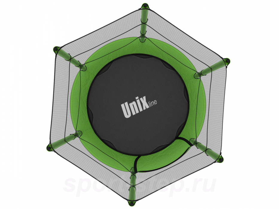 Батут UNIX line Kids 4,6 ft Green (140 cm)