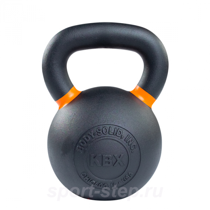 Гиря 28 кг чугунная оранжевый кант Body-Solid KBX28KG