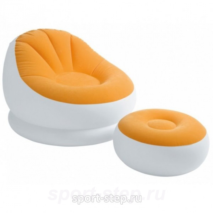 Надувное кресло Cafe Chaise Chair 68572 с пуфиком, без насоса