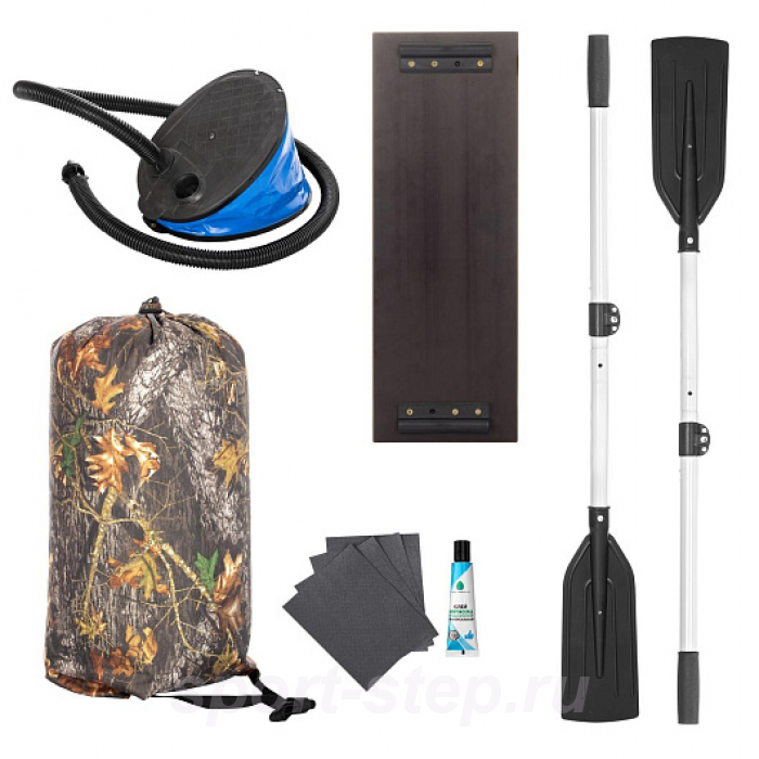 Лодка Бриз 190 с веслами серый Тонар