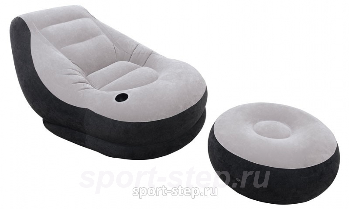 Надувное кресло с пуфиком Intex Ultra Lounge 68564 без насоса
