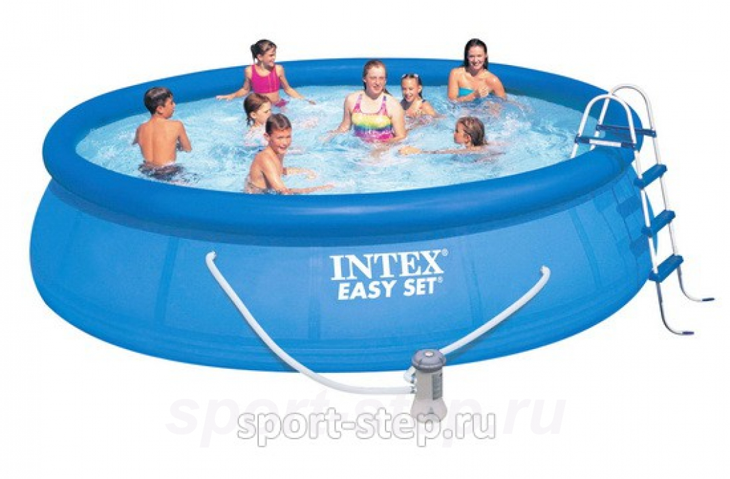 Надувной бассейн Intex 28164 Easy Set Pool (457 х 91 см) с фильтрующим насосом и аксессуарами