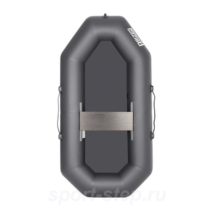 Лодка Бриз 190 гребки + жесткое сиденье серый Тонар