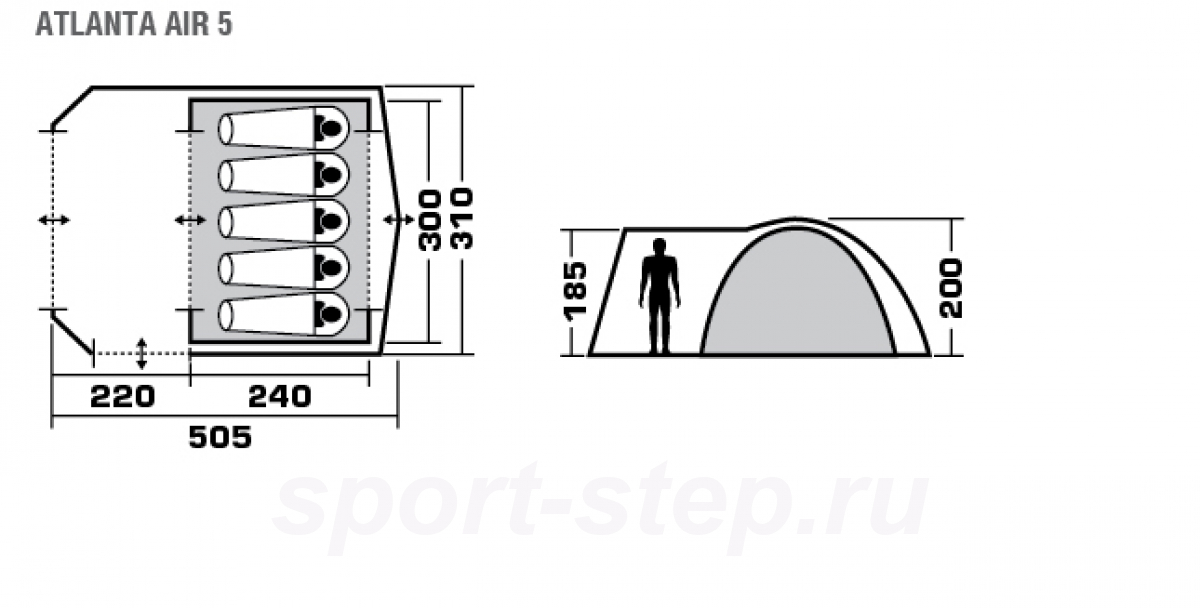 Палатка Trek Planet Atlanta Air 5