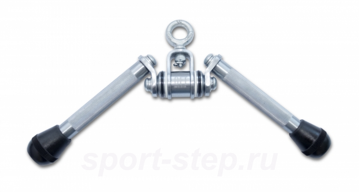 Рукоятка для тяги на трицепс V-образная хромированная Premium Original FitTools FT-DVB-HCR