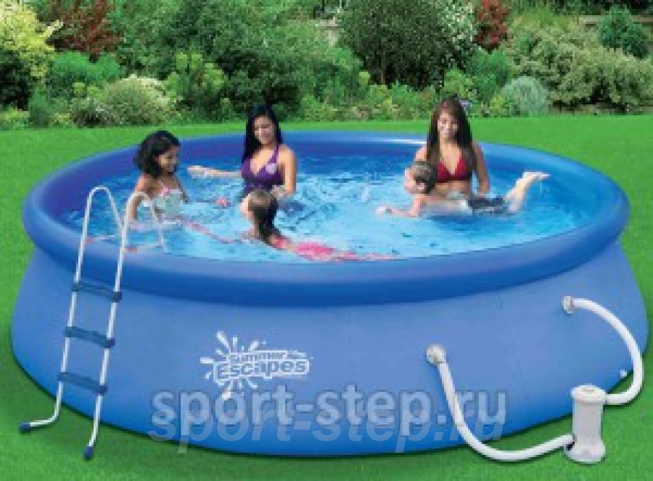 Надувной бассейн круглый P21-1339-D (396 х 99 см) Summer Escapes (Polygroup) Надувной бассейн круглый P21-1339-D (396 х 99 см) Summer Escapes (Polygroup)