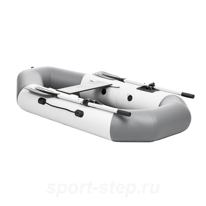 Лодка Бриз 190 с веслами бело/серый Тонар