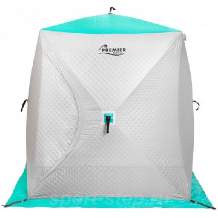 Палатка зимняя Куб Комфорт утепл. 1,5х1,5 biruza/gray PREMIER (PR-ISCC-150BG)