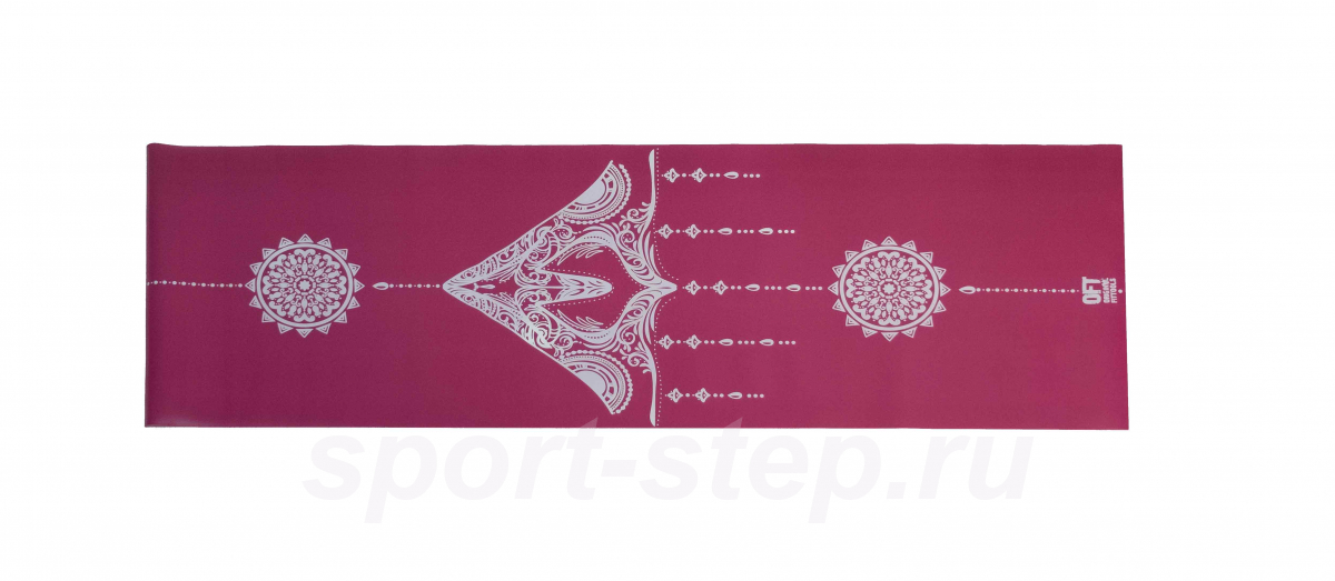 Коврик для йоги 2.5 мм пурпурный в сумке с ремешком Original FitTools FT-TYM025-PP