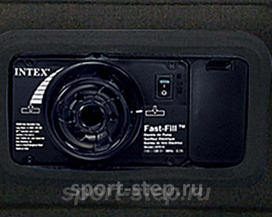 Двуспальный надувной матрас Intex Pillow Rest Classic 66782 с встроенным электронасосом